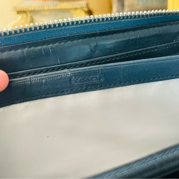 Coach Ashley Gathered Satin Zip Around Accordion Wallet - Picture 3 of 3